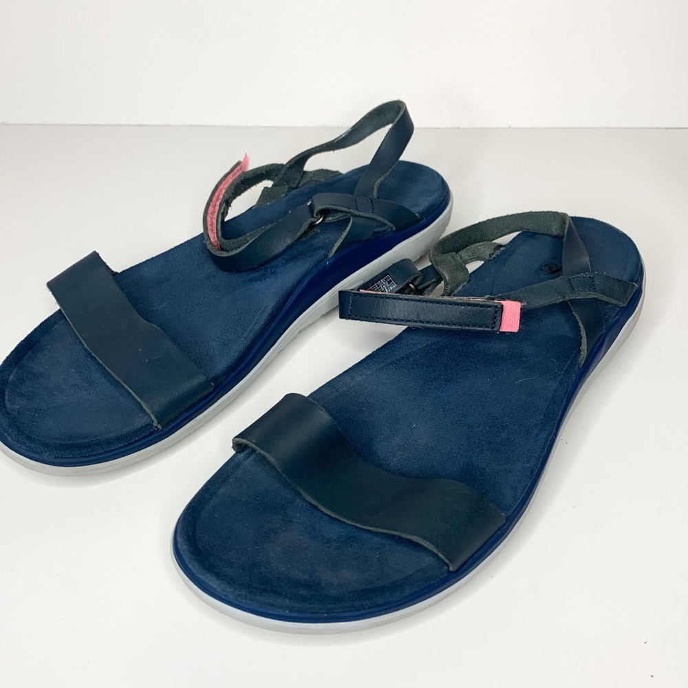 TEVA Blue Genuine Leather Velcro Sandals size 9.5